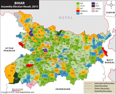 Bihar Assembly Election Results 2015: Map