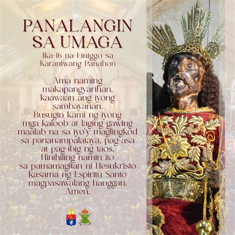 Quiapo Church On Twitter Panalangin Sa Umaga Ika Na Linggo Sa