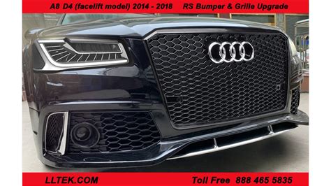 LLTeK Complete RS8 Bumper Replacement For Audi A8 S8 201