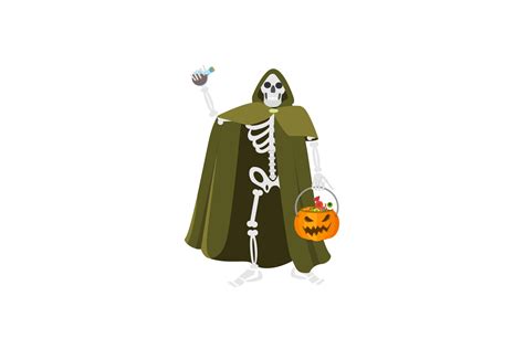 Halloween Skeleton Cloak Icon 152 Graphic By Sunshinethestudio01