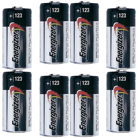 Energizer 8 Pack Cr123a Photo Lithium Battery 3v 1500mah