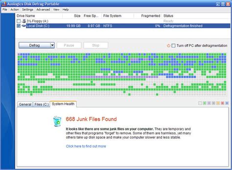 Auslogics Disk Defrag Portable Скачать