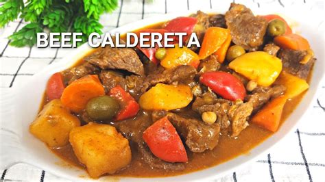 Easy Beef Caldereta Spicy Beef Caldereta Recipe Youtube