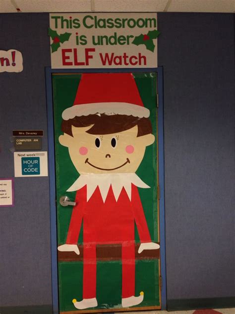 Elf On A Shelf Door Decorations Classroom Kindergarten Classroom Decor Preschool Christmas