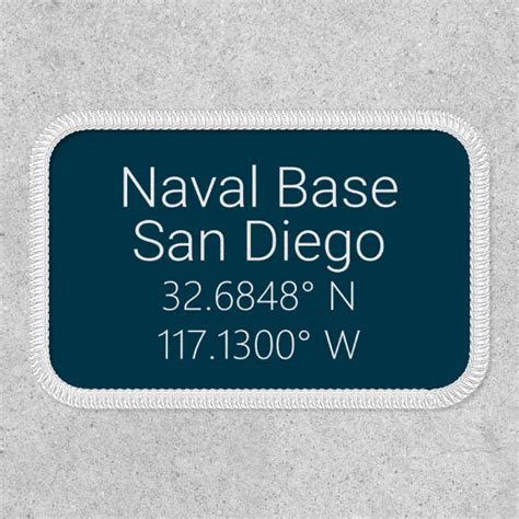 Naval Base San Diego Map Coordinates Iron On Patch | Zazzle