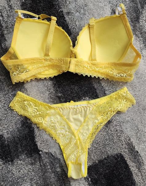 Clothing Alex Coal Yellow Bra And Panty Set Sweeky