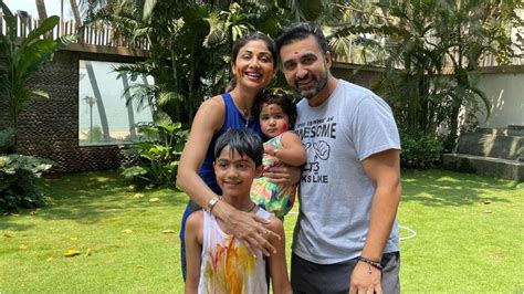 Shilpa Shetty S One Year Old Daughter Samisha Son Viaan And Husband