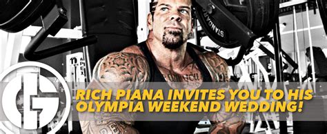 Rich Piana Invites You To His Olympia Weekend Wedding Generation Iron