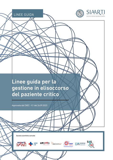 Linee Guida Per La Gestione In Elisoccorso Del Paziente Critico