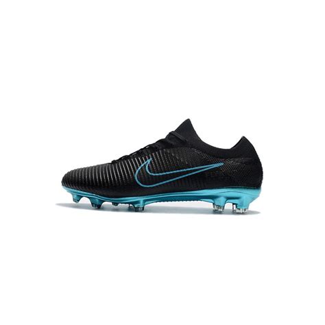 Nike Mercurial Vapor Flyknit Ultra FG Firm Ground Boots - Black Blue