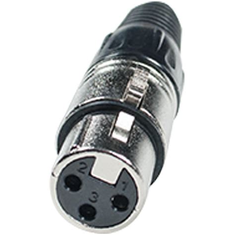 3 Pin Nickel Xlr Female Connector For Microphone Cable Replacements Or