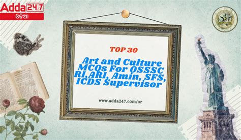 Top Art And Culture Mcqs For Osssc Ri Ari Amin Sfs Icds