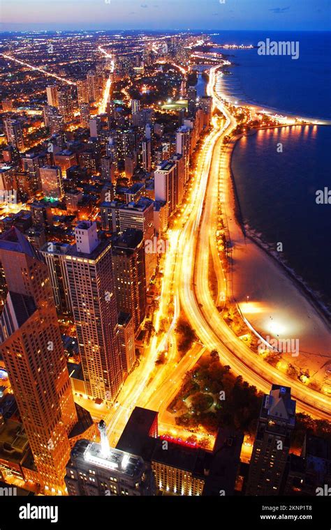 An aerial view of Lake Shore Drive, Chicago Stock Photo - Alamy