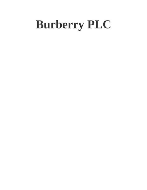 Pestle Analysis Of Burberry