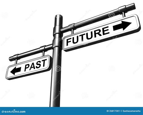 PAST And FUTURE Road Sign Stock Image - Image: 26817301