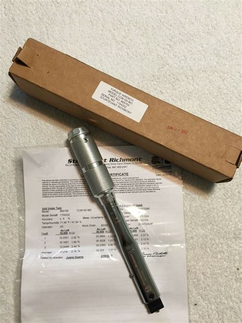 Sturtevant Richmont Ccm 50i MG Interchangeable Head Torque Wrench For