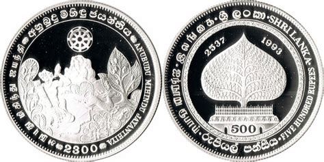 Rupee Anubudu Mihindu Jayanthiya Sri Lanka Date Numista