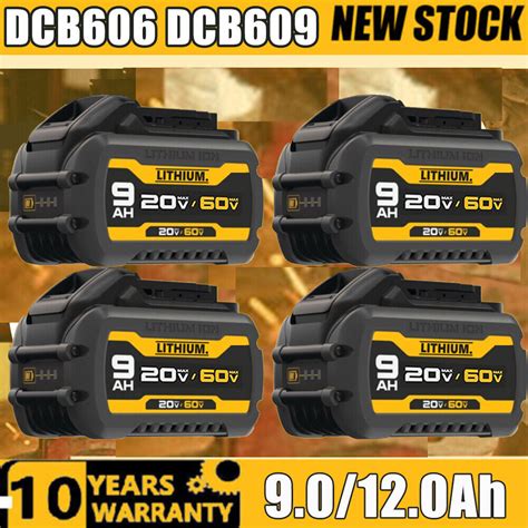 For DEWALT DCB609 2 20V 60V MAX FLEXVOLT 9Ah 12Ah Li Ion Battery DCB609