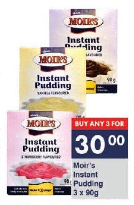 Moir S Instant Pudding X G Offer At President Hyper