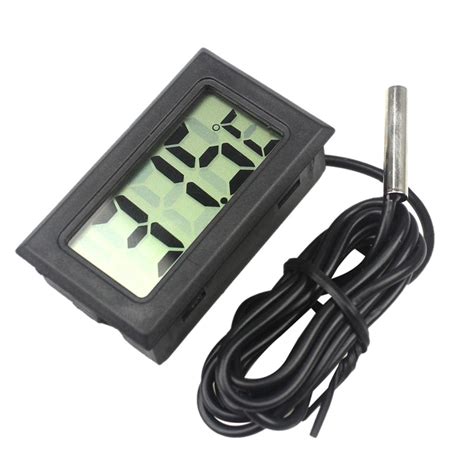 Термометр цифровой Digital LCD T115 черный с выносным датчиком TZT ...