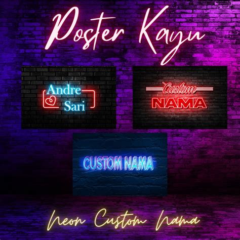 Jual Poster Kayu Hiasan Dinding Kamar Poster Aesthetic Neon Dekorasi