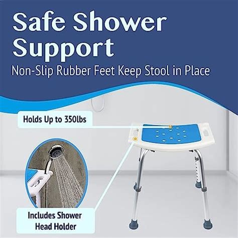 Adjustable Medical Shower Seat With Handles Dokirha