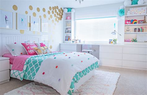 Teen Tween Girls Bedroom Makeover Idea On A Budget Tidbitsandtwine