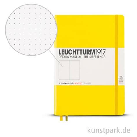 Leuchtturm Notizbuch Hardcover Zitrone Dotted