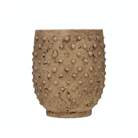 9 Distressed Finish Sandstone Hobnail Planter Michaels Planter