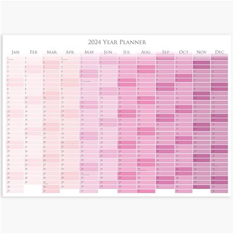 Wall Planner 2024 A1 Large Full Year Wall Calendar Non Laminated