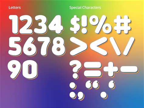 Rainbow Alphabet, Rainbow Letters, Alphabet Clipart, White Letters, Colourful Letters, White ...