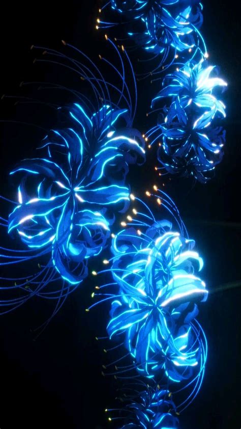kimetsu  yaiba blue spider lily wallpaper lirio aranha azul flor