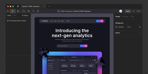 Darkbit X Dark Mode Tech Figma Template Free Figma Resource Figma