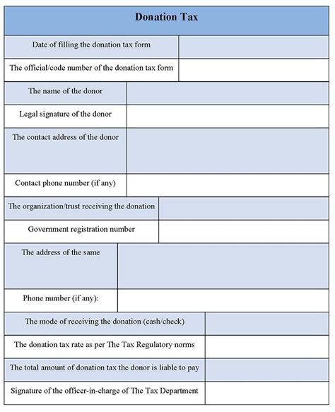 Donation Tax Form Editable Pdf Forms