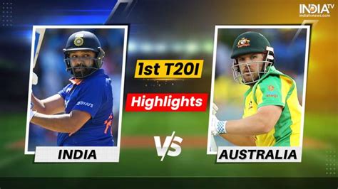 Ind Vs Aus 1st T20 Highlights Aus Annihilate Ind Win By 4 Wickets