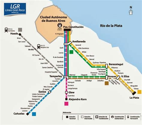 Mapa General Ferrocarril Roca