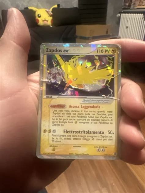 CARTA POKÉMON ZAPDOS Ex Rosso Fuoco Verde Foglia 116 112 Vintage EUR 10