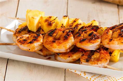 Brochettes De Gambas L Ananas Recettes Et Terroirs