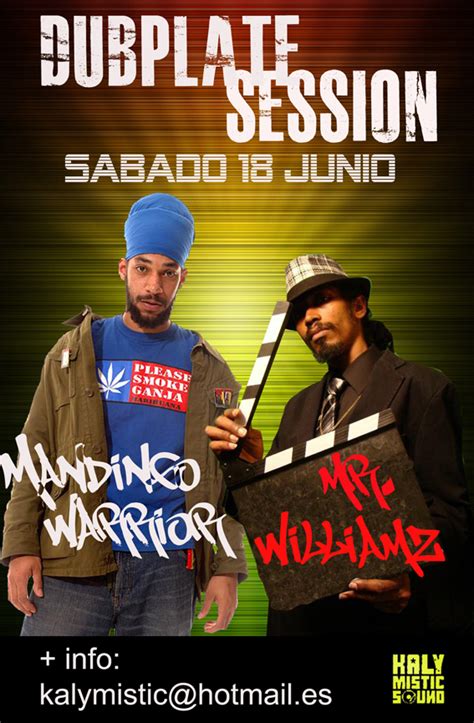 Reggae es Sesión de dubplates con Mr Williamz Mandingo Warrior