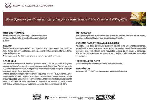 Xiv Encontro Nacional De Acervo Raro Enar Funda O Biblioteca Nacional