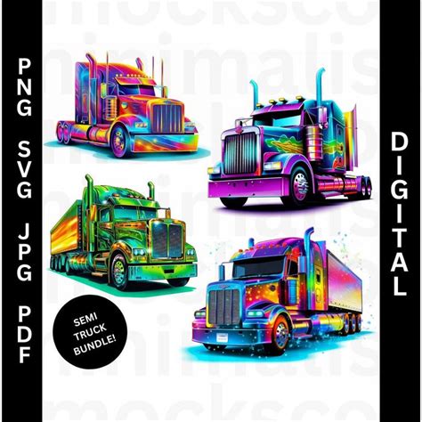 Semi Truck Svg Bundle Truck Driver Png Trucker Svg 18 Etsy Truck