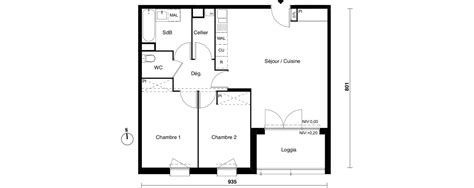 Plan Appartement T De M Neuf Carbon Blanc R Sidence N