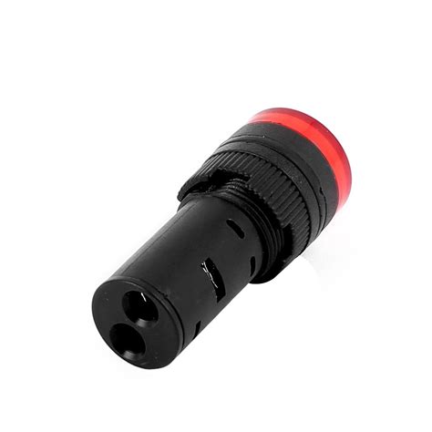 AC DC 24V 16mm Panel Mount Red Electrical LED Indicator Pilot Signal