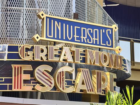 Universals Great Movie Escape Signage Installed At Citywalk Orlando