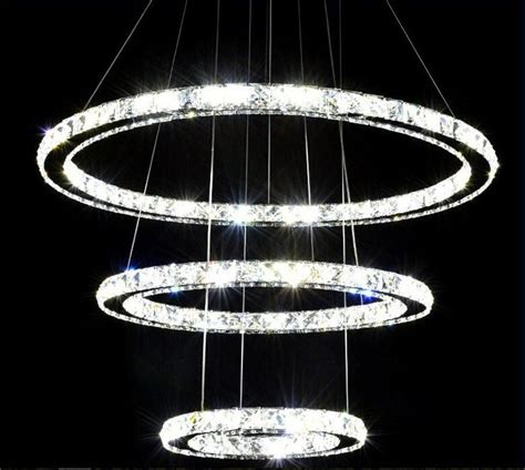 Dixun Led Chandeliers Modern Ceiling Light Fixture Rings Adjustable