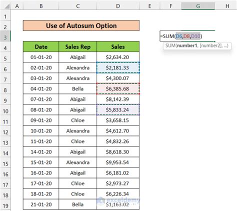 How To Sum Random Cells In Excel 4 Easy Methods