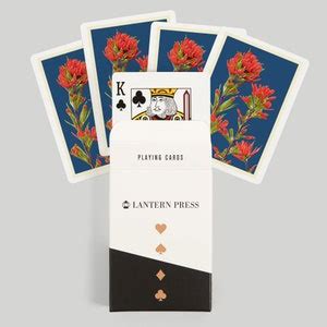 Playing Cards Indian Paintbrush Letterpress Lantern Press Artwork