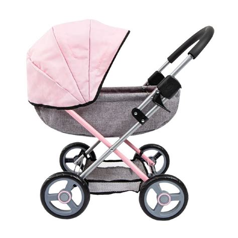 Bayer Dolls Pram Smarty Pinkgrey Pinkgrey The Warehouse