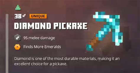 Diamond Pickaxe Minecraft Dungeons Gamewith