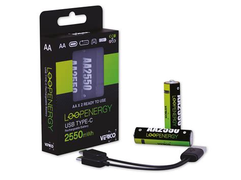 Verico Liion Akku Loop Energy Aa Mit Usb C Buchse Er Pack Online